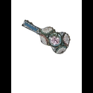 1950'S Venetian Micro mosaic Guitar brooch Vintage